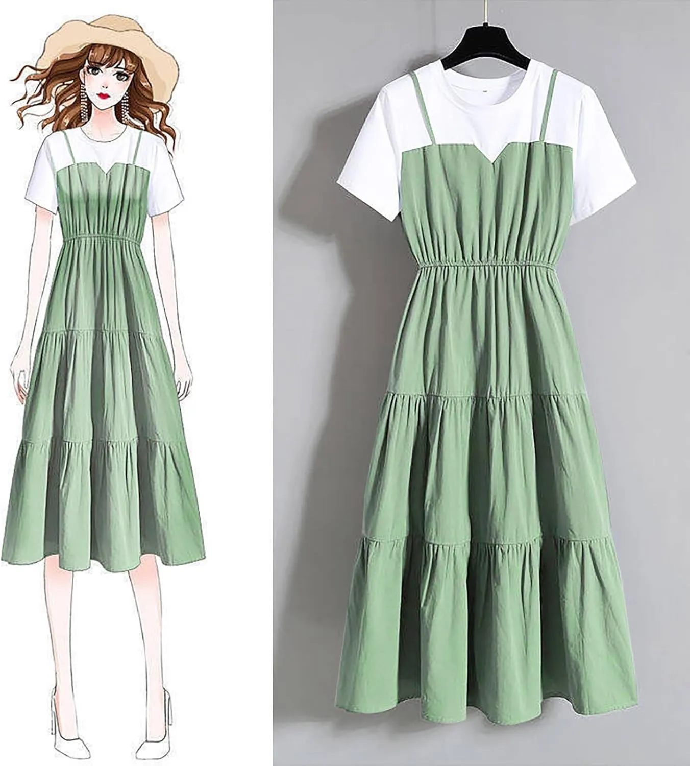 Women's Summer Dresses Short Sleeve Casual A Line Short Dress Loose Fit Flowy Mini Dress