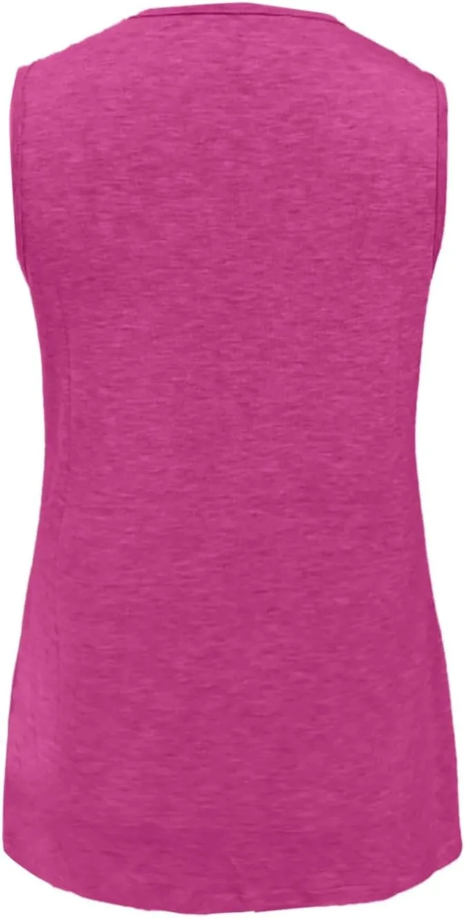 Womens Tank Tops 2025 Sleeveless Summer Vacation Beach Tee Shirt Loose Fit Solid Color Spring Outfits Clothes