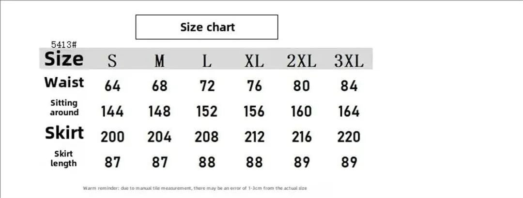 Women's Vintage Denim Skirt Slimming Elastic Waist Hip Covering Umbrella Dress A- Line Long Dress