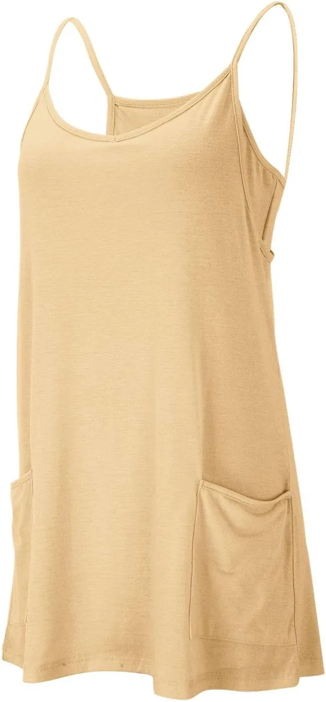 Womens Workout Romper Dress Loose Adjustable Dresses with Shorts Sleeveless Spaghetti Straps Golf Tennis 2025 Clothes