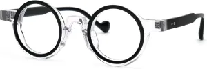 Zeelool Vintage Round Eyeglasses Frame With Non-prescription Clear Lens for Women Men Glanton ZJGA260547