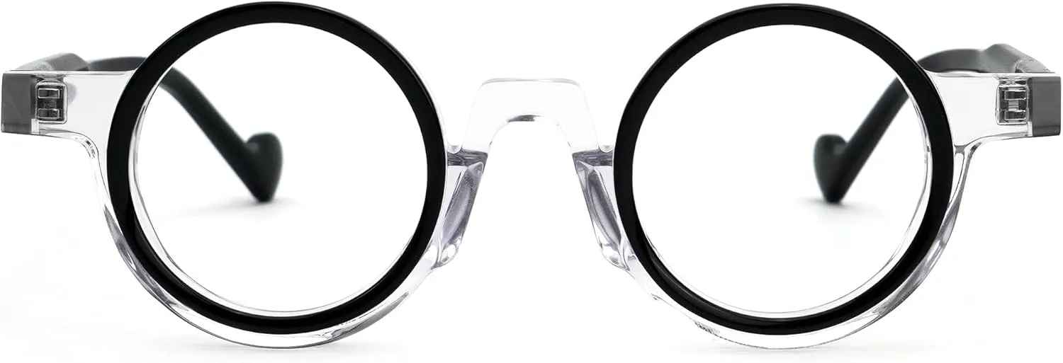 Zeelool Vintage Round Eyeglasses Frame With Non-prescription Clear Lens for Women Men Glanton ZJGA260547