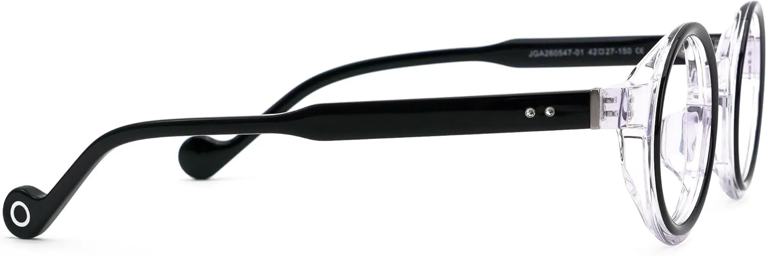Zeelool Vintage Round Eyeglasses Frame With Non-prescription Clear Lens for Women Men Glanton ZJGA260547